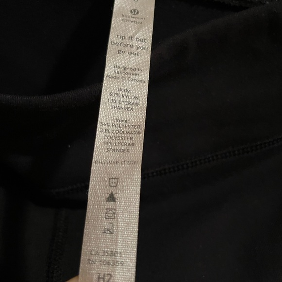 Lululemon black leggings, size 8 - Picture 5 of 5